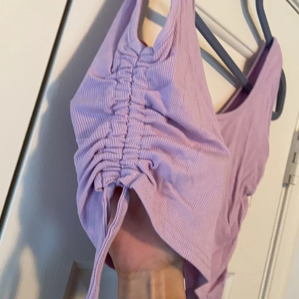 NWT Lavender Tie Side Ribbed Tank top - Picture 2 of 4